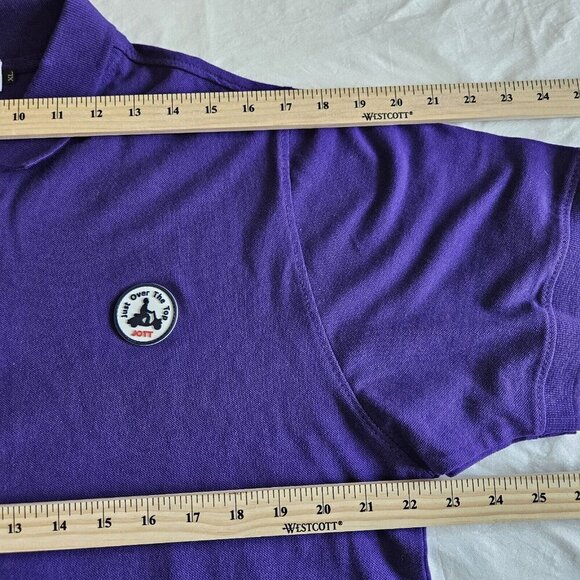 Just Over The Top XL Mens Pique Purple Short Sleeve Golf Breathable Polo JOTT - Picture 5 of 11